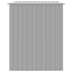 vidaXL Dog Kennel with Roof Light Grey 214x153x181 cm Galvanized Steel