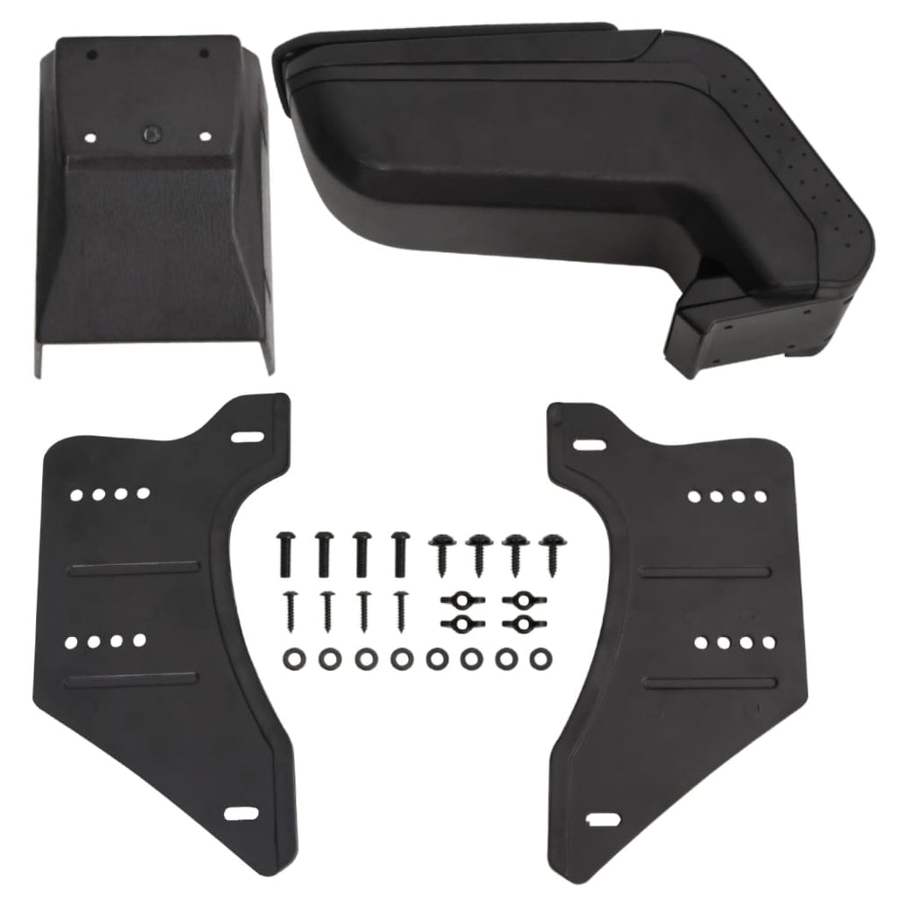 vidaXL Universal Car Armrest Black 14x30x(32-48.5) cm ABS