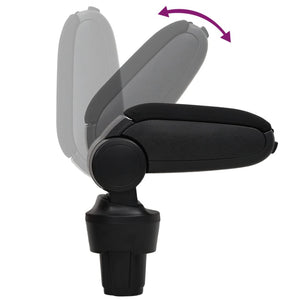 vidaXL Car Armrest Black 13x33x(33-49) cm ABS
