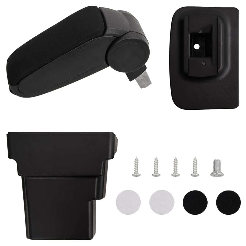 vidaXL Car Armrest Black 17x32x(37-53) cm ABS