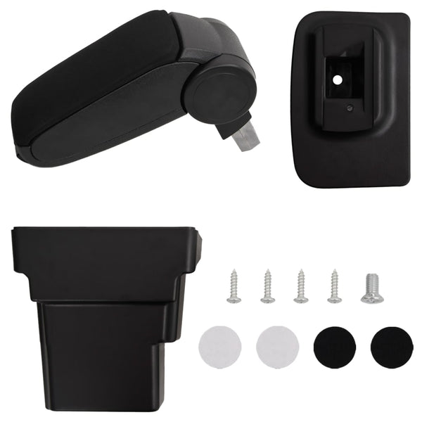 vidaXL Car Armrest Black 17x32x(37-53) cm ABS