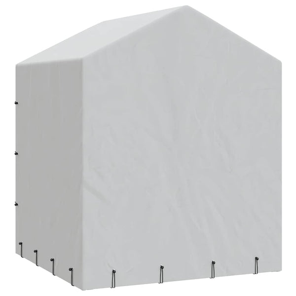 vidaXL Outdoor Dog Kennel with Roof Silver 2x2x2.5 m Galvanized Steel
