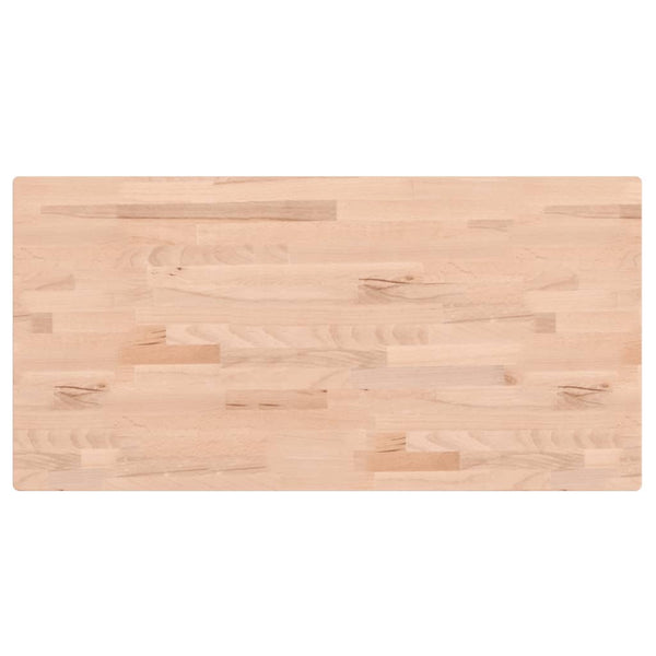 vidaXL Table Top 80x40x1.5 cm Rectangular Solid Beech Wood