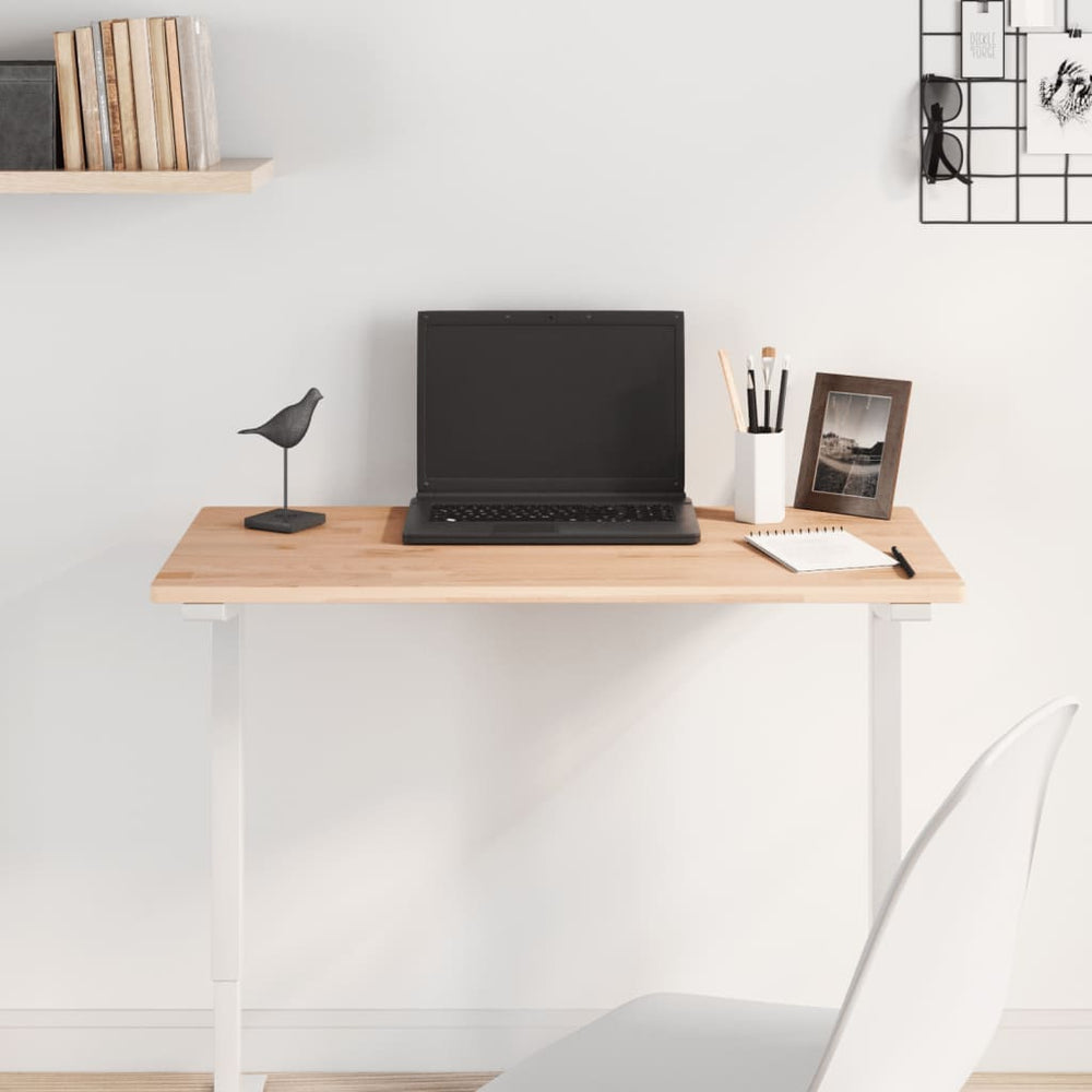 vidaXL Table Top 80x40x1.5 cm Rectangular Solid Beech Wood