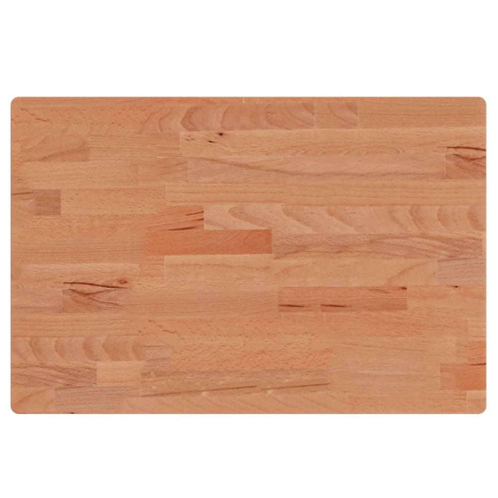 vidaXL Tabletop 60x40x1.5 cm Rectangular Solid Beech Wood