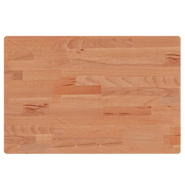 vidaXL Tabletop 60x40x1.5 cm Rectangular Solid Beech Wood