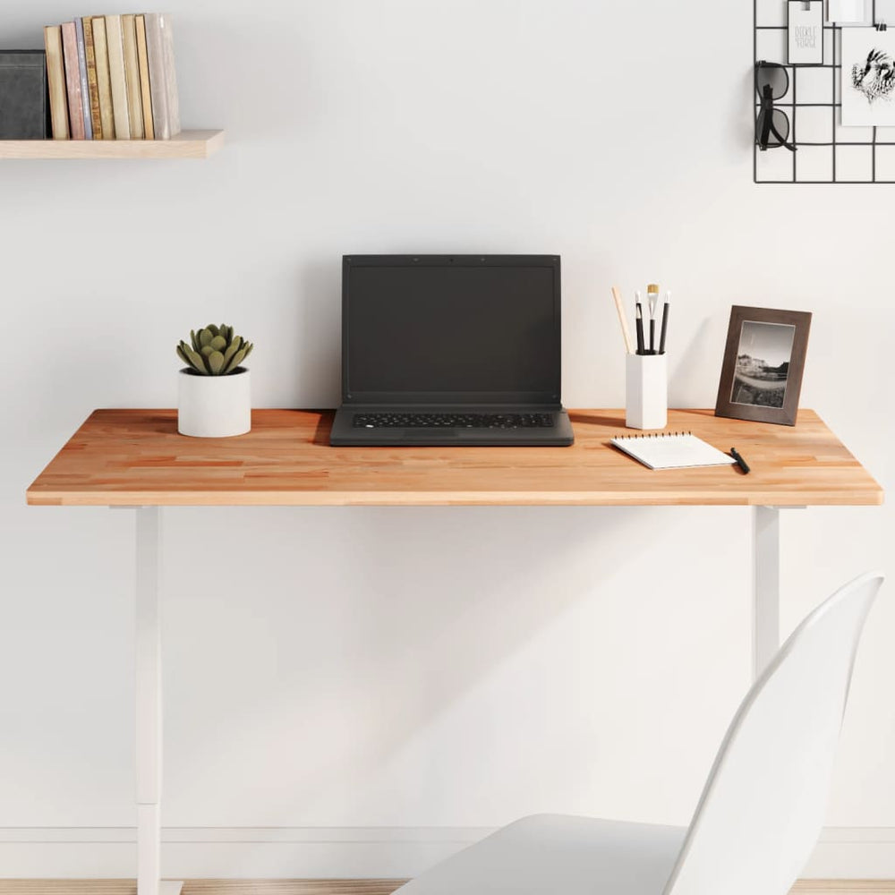 vidaXL Table Top 100x60x1.5 cm Rectangular Solid Beech Wood