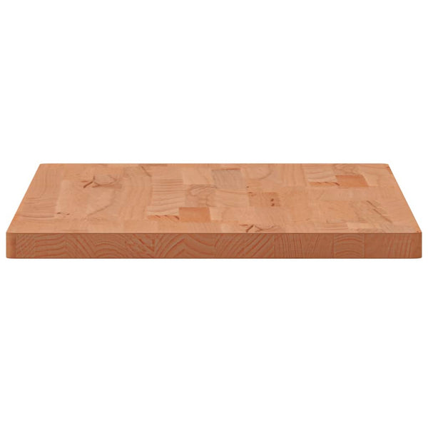 vidaXL Tabletop 80x40x2.5 cm Rectangular Solid Beech Wood