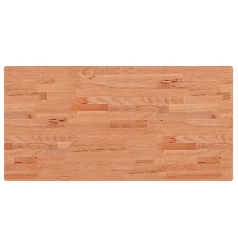 vidaXL Tabletop 100x50x2.5 cm Rectangular Solid Beech Wood