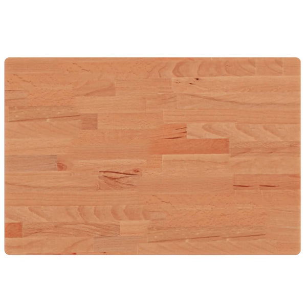 vidaXL Tabletop 60x40x2.5 cm Rectangular Solid Beech Wood