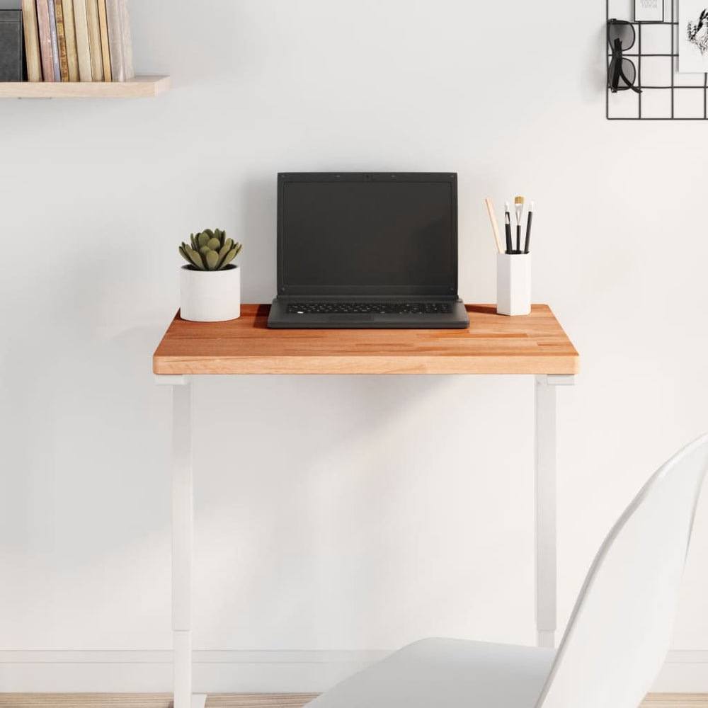 vidaXL Tabletop 60x40x2.5 cm Rectangular Solid Beech Wood