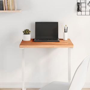 vidaXL Tabletop 60x40x2.5 cm Rectangular Solid Beech Wood