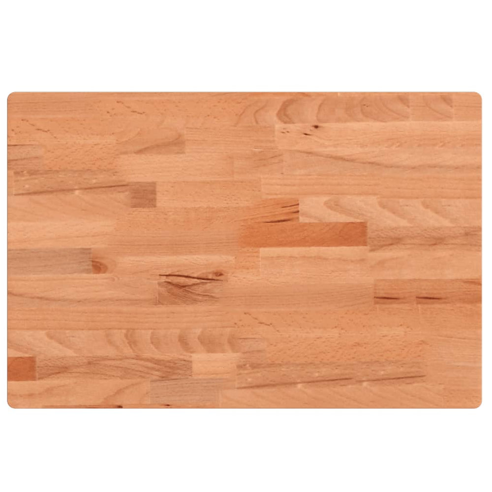 vidaXL Tabletop 80x40x4 cm Rectangular Solid Beech Wood
