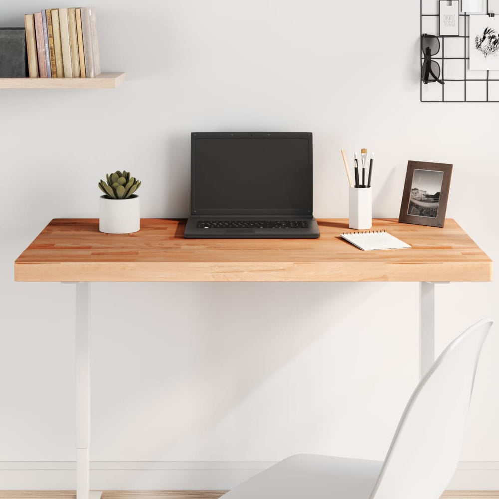 vidaXL Tabletop 100x50x4 cm Rectangular Solid Beech Wood