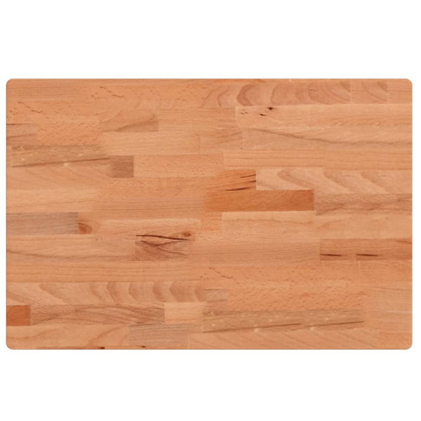 vidaXL Tabletop 60x40x4 cm Rectangular Solid Beech Wood