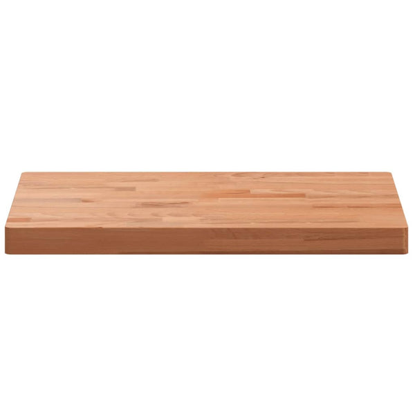vidaXL Tabletop 60x40x4 cm Rectangular Solid Beech Wood