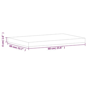 vidaXL Tabletop 60x40x4 cm Rectangular Solid Beech Wood
