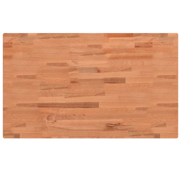 vidaXL Tabletop 100x60x4 cm Rectangular Solid Beech Wood