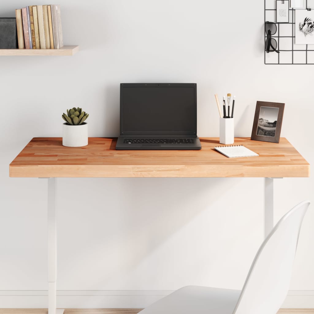 vidaXL Tabletop 100x60x4 cm Rectangular Solid Beech Wood