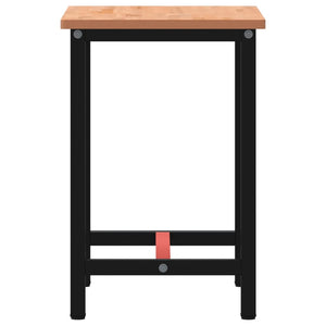 vidaXL Workbench 80x55x81.5 cm Solid Beech Wood and Metal