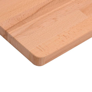 vidaXL Workbench 200x55x81.5 cm Solid Beech Wood and Metal