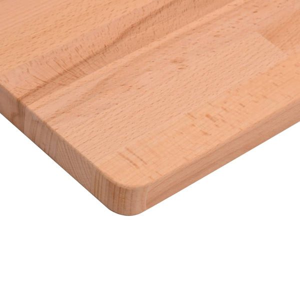 vidaXL Workbench 200x55x81.5 cm Solid Beech Wood and Metal