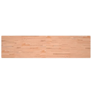 vidaXL Workbench 220x55x81.5 cm Solid Beech Wood and Metal