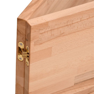 vidaXL Workbench 220x55x81.5 cm Solid Beech Wood and Metal