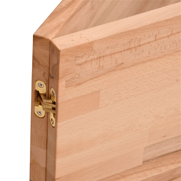 vidaXL Workbench 220x55x81.5 cm Solid Beech Wood and Metal