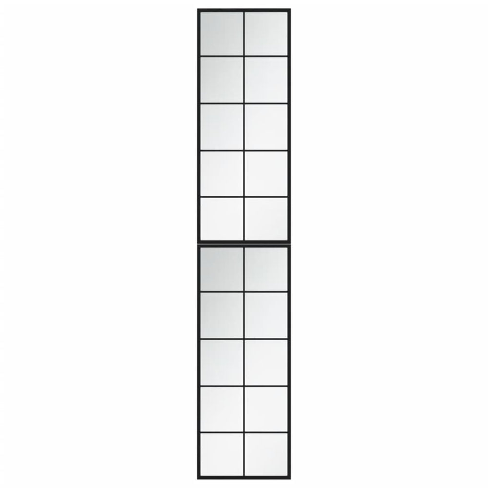 vidaXL Wall Mirror 2 pcs. Black 100x40 cm Metal