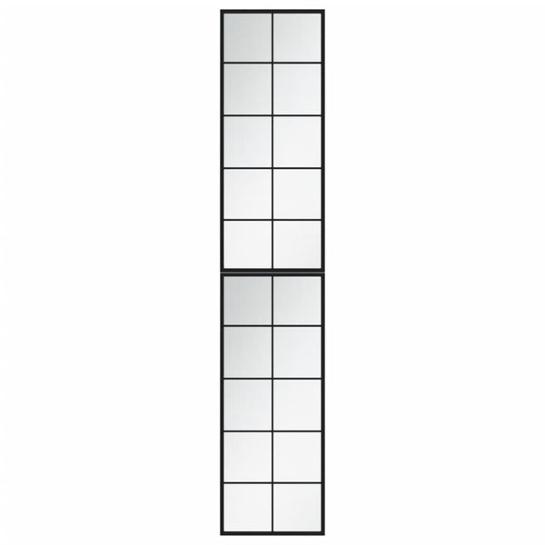 vidaXL Wall Mirror 2 pcs. Black 100x40 cm Metal