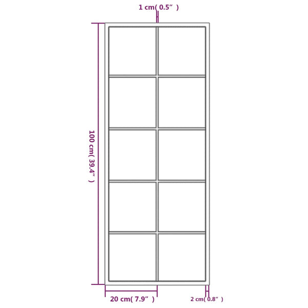 vidaXL Wall Mirror 2 pcs. Black 100x40 cm Metal