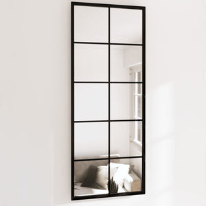 vidaXL Wall Mirror 2 pcs. Black 100x40 cm Metal
