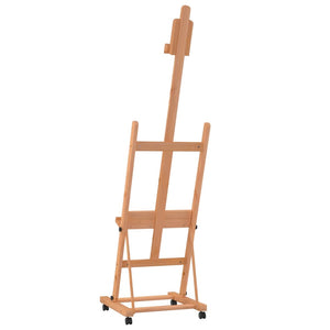 vidaXL Easel 55x53.5x178 cm Solid Beech Wood
