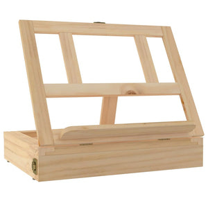 vidaXL Tabletop Easel with Drawer 33.5x25.5x7 cm Solid Pine Wood