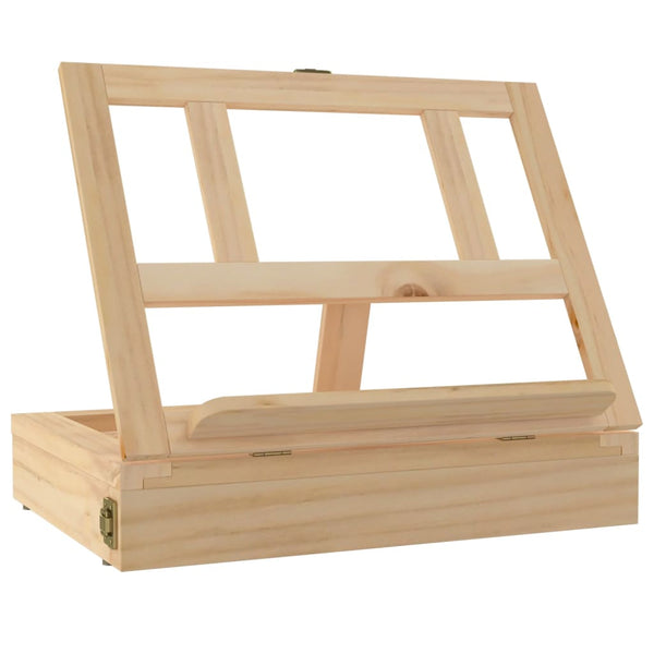 vidaXL Tabletop Easel with Drawer 33.5x25.5x7 cm Solid Pine Wood