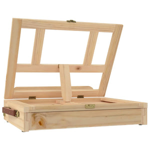 vidaXL Tabletop Easel with Drawer 33.5x25.5x7 cm Solid Pine Wood