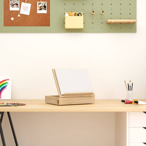 vidaXL Tabletop Easel with Drawer 33.5x25.5x7 cm Solid Pine Wood