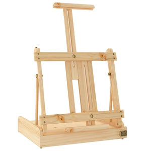 vidaXL Tabletop Easel with Drawer 41.5x37x12 cm Solid Pine Wood