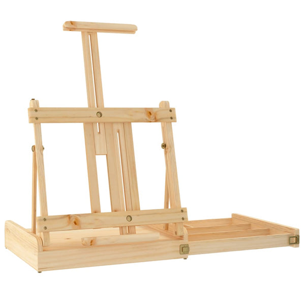 vidaXL Tabletop Easel with Drawer 41.5x37x12 cm Solid Pine Wood