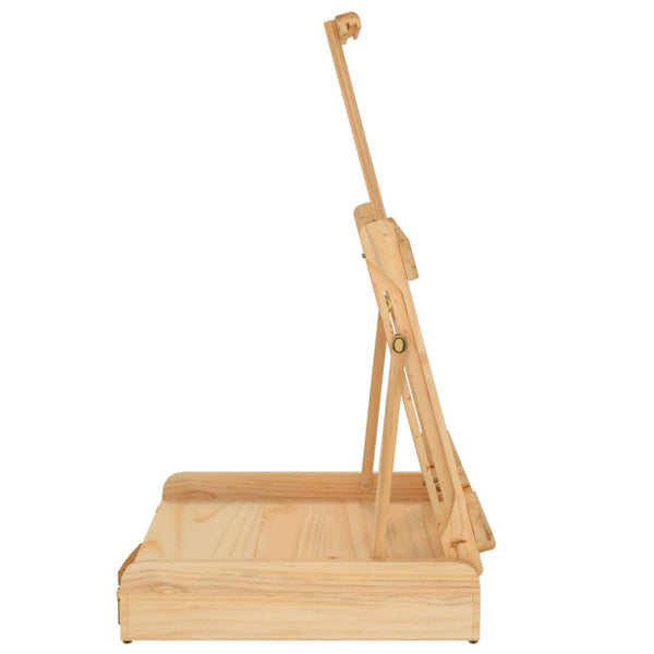 vidaXL Tabletop Easel with Drawer 41.5x37x12 cm Solid Pine Wood