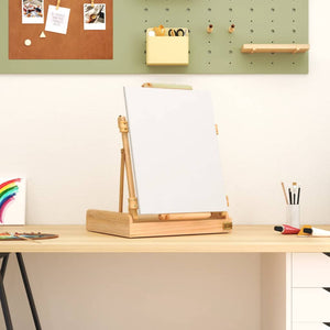 vidaXL Tabletop Easel with Drawer 41.5x37x12 cm Solid Pine Wood