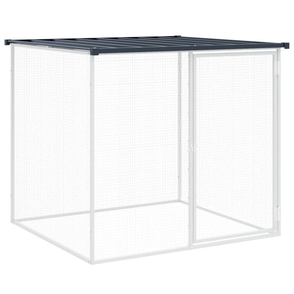 vidaXL Chicken Coop with Roof Anthracite 203x98x90 cm Galvanised Steel