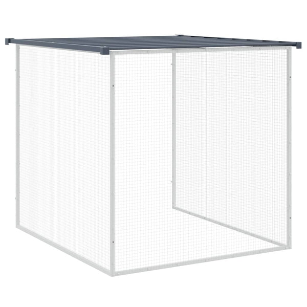 vidaXL Chicken Coop with Roof Anthracite 203x98x90 cm Galvanised Steel