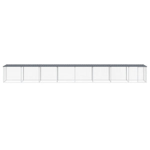 vidaXL Chicken Coop with Roof Anthracite 803x98x90 cm Galvanized Steel
