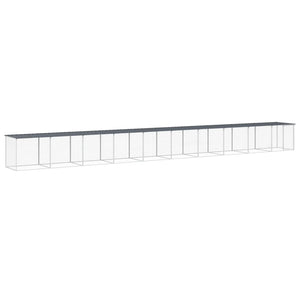 vidaXL Chicken Coop with Roof Anthracite 1003x98x90 cm Galvanized Steel