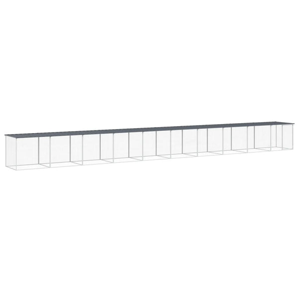 vidaXL Chicken Coop with Roof Anthracite 1003x98x90 cm Galvanized Steel
