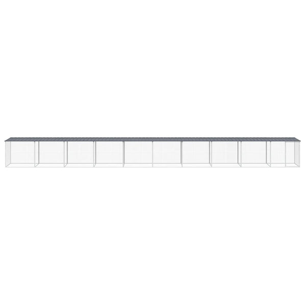 vidaXL Chicken Coop with Roof Anthracite 1003x98x90 cm Galvanized Steel