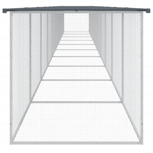 vidaXL Chicken Coop with Roof Anthracite 1003x98x90 cm Galvanized Steel