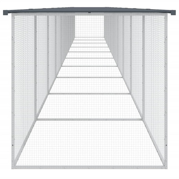 vidaXL Chicken Coop with Roof Anthracite 1003x98x90 cm Galvanized Steel